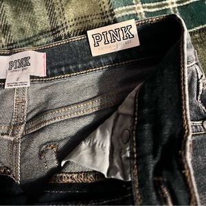 Victoria’s Secret distressed denim shorts with raw hem. New with tags.